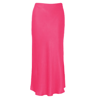Grace satin Skirt in Fuchsia