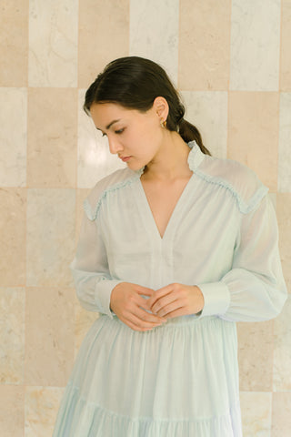 Sophia Tiered Dress in Maya Blue