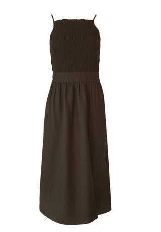 Nora Midi Silk Dress Cacao