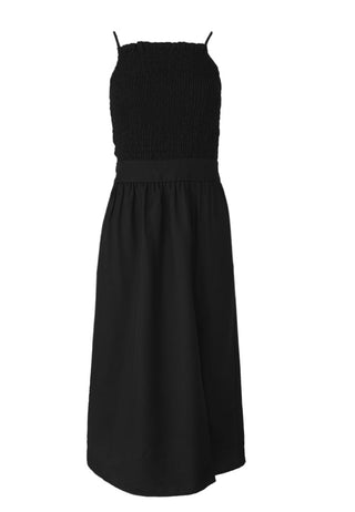 Nora Midi Silk Dress Black