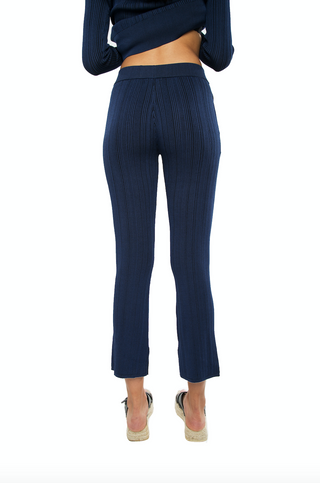 Nola Rib Knit Pants Navy Black Combo