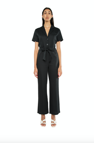 Harper Collared Jumpsuit Black