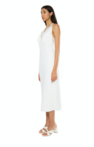 Iris Dress in Pearl White