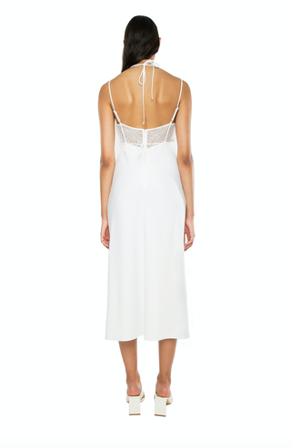 Iris Dress in Pearl White