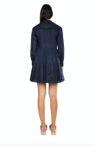 Sophia Tiered Dress in Navy