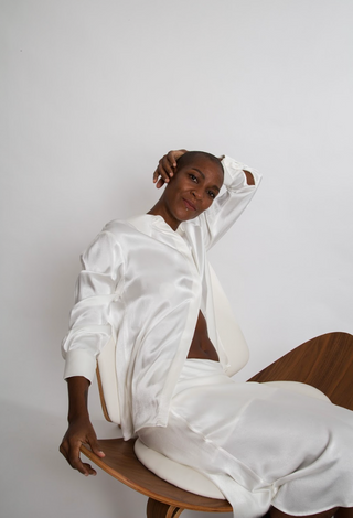 Luna Shirt in Pearl White