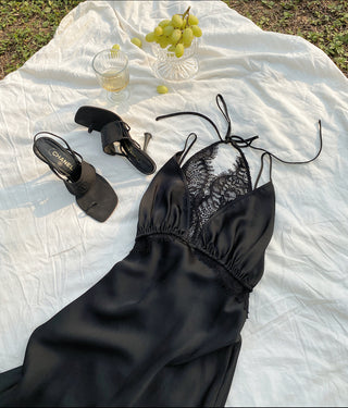 Iris Lace Dress in Classic Black