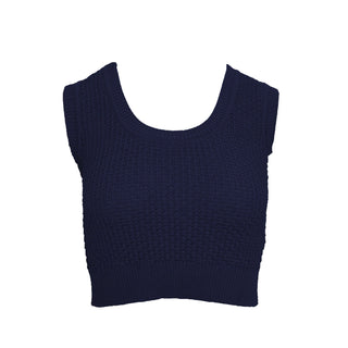 Brea knit Cropped Top Navy
