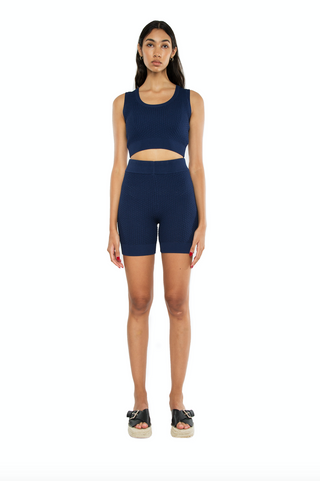 Brea knit Cropped Top Navy