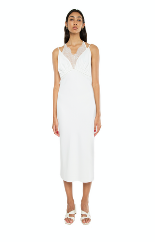 Iris Dress in Pearl White