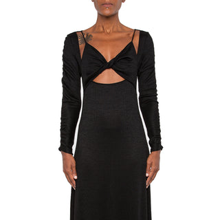 twisted knit dress maxi dress party dress black dress